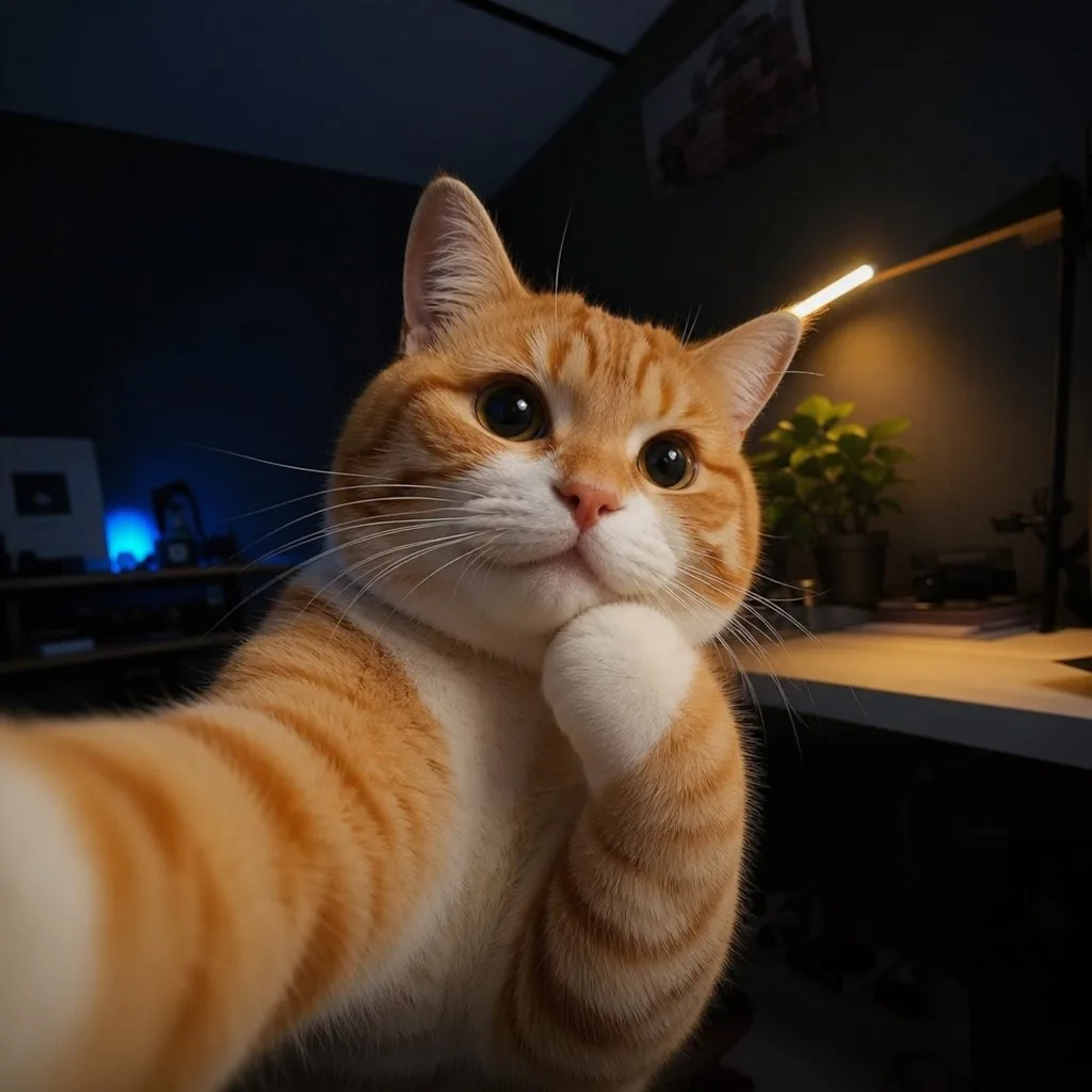 Cute Cat Selfie reference