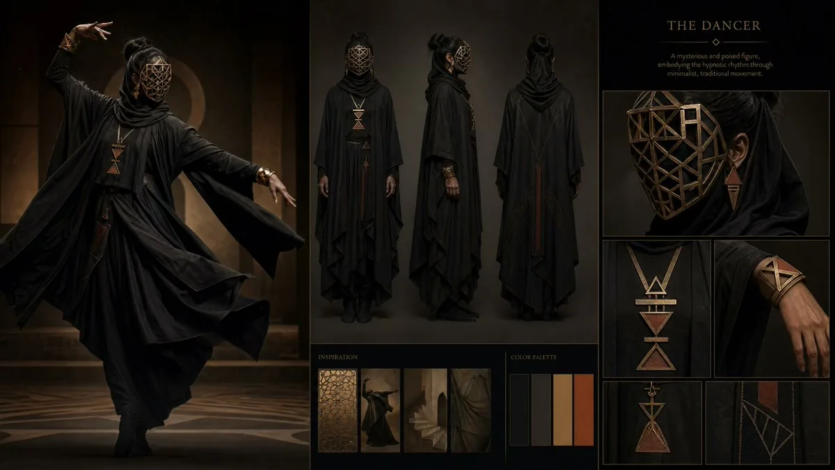 Dark Ritual Dancer Concept Board reference