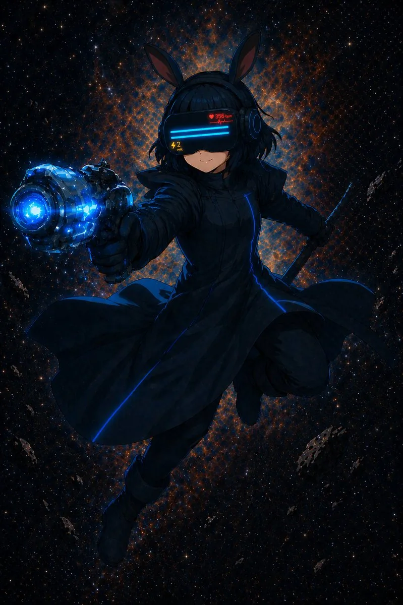 Cyber Bunny Visor Space Warrior reference