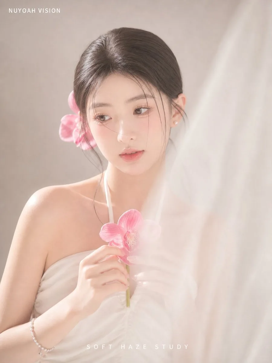 Soft Haze Orchid Studio Portrait reference