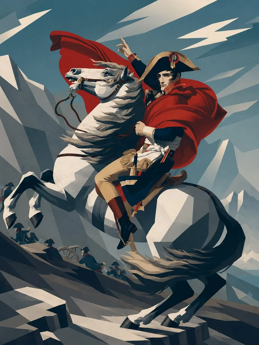 Minimalist Geometric Napoleon Portrait reference