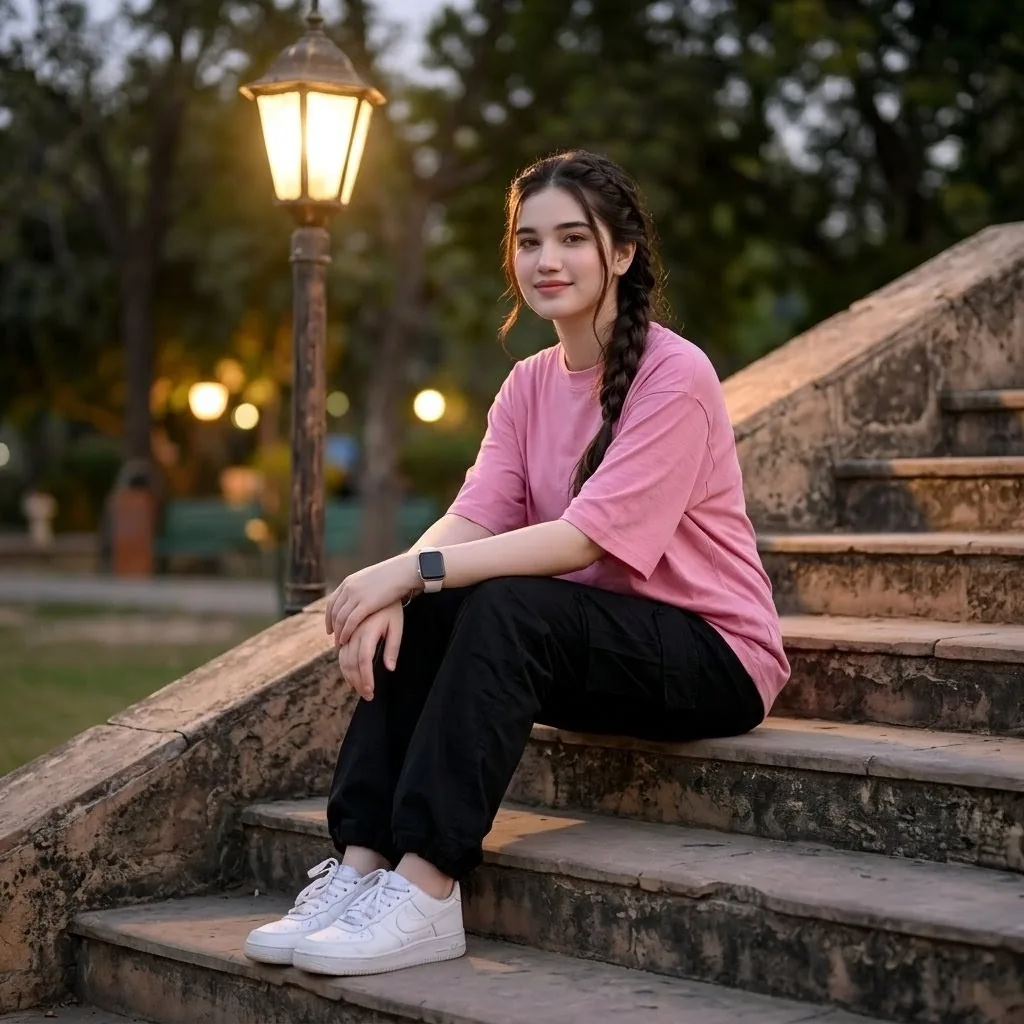 Twilight Park Stair Portrait reference