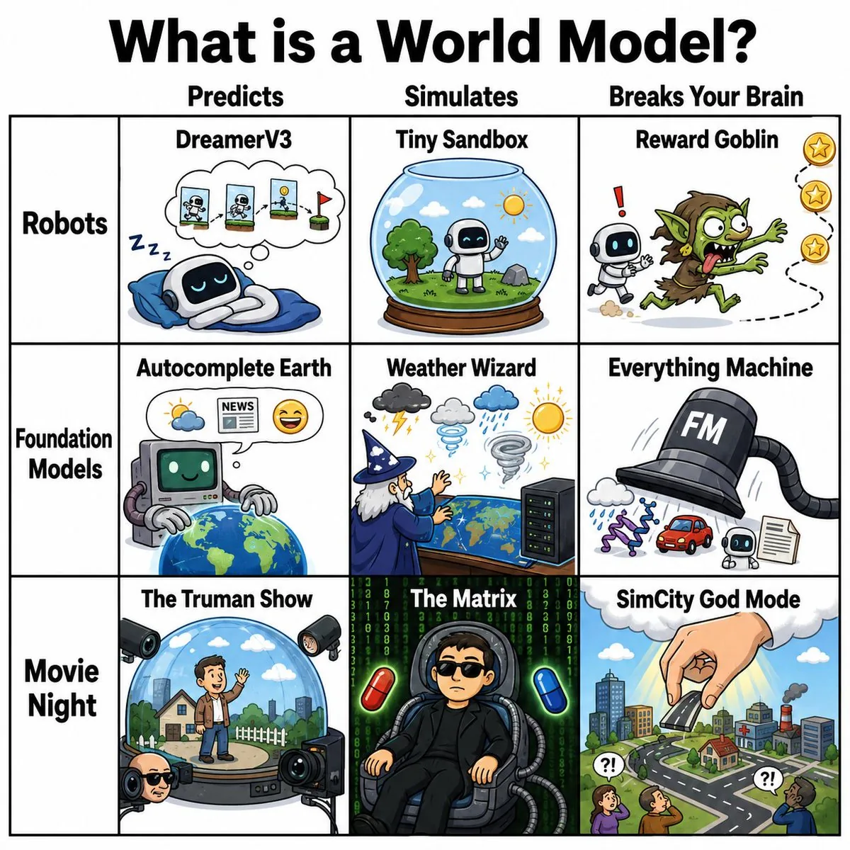 World Model Meme Grid reference