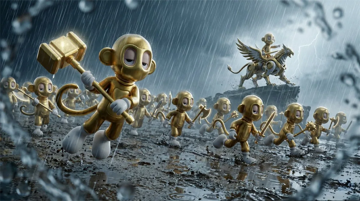 Cinematic Macro Toy Photography of a Charging Army - Nano Banana Pro AI Prompt for Character reference