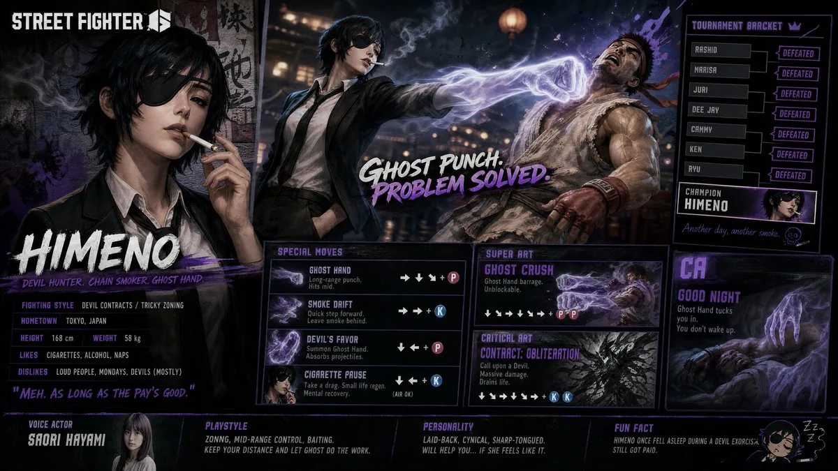 Street Fighter 6 Himeno Crossover Poster reference