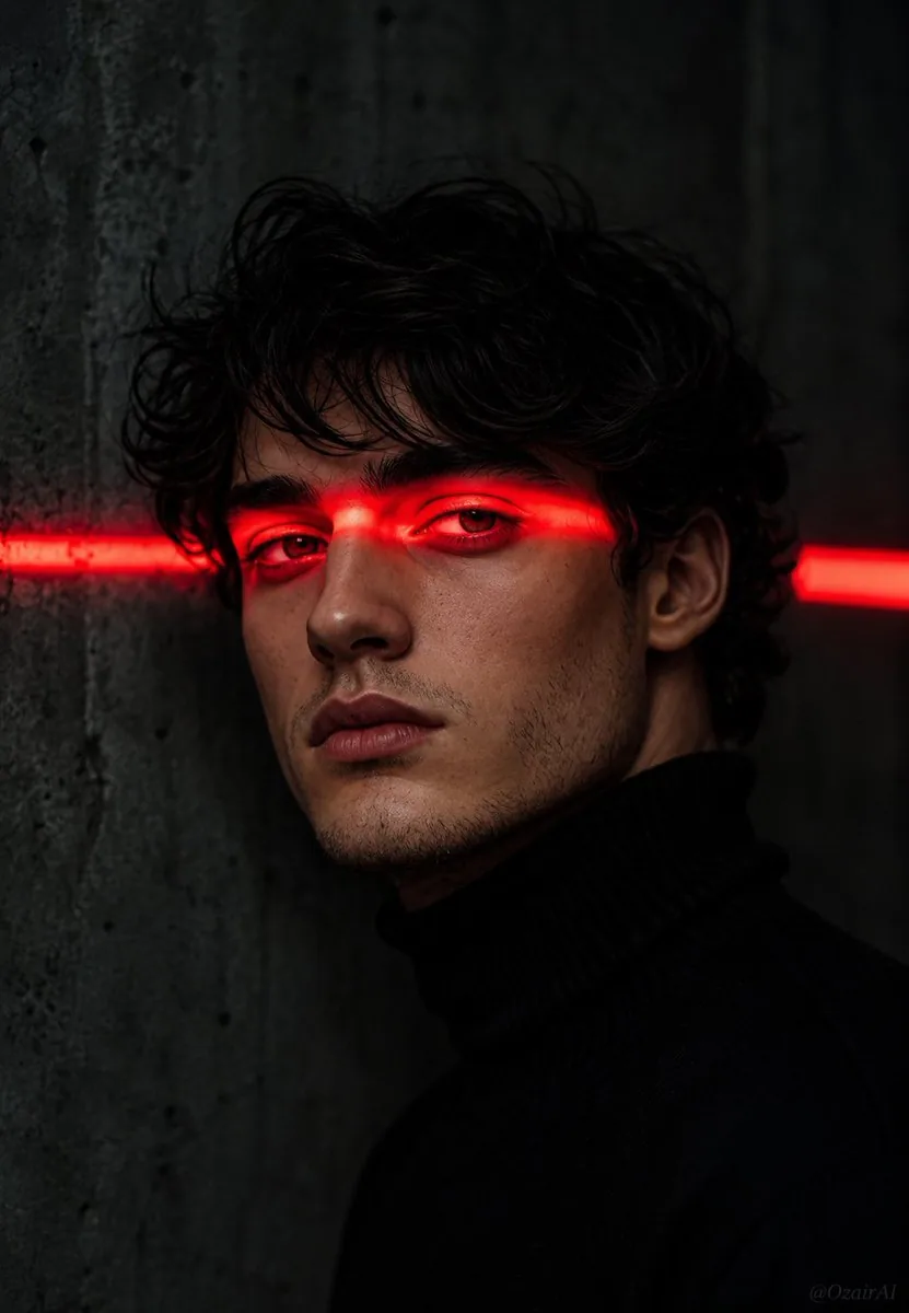 Cinematic Noir Neon Identity Portrait reference