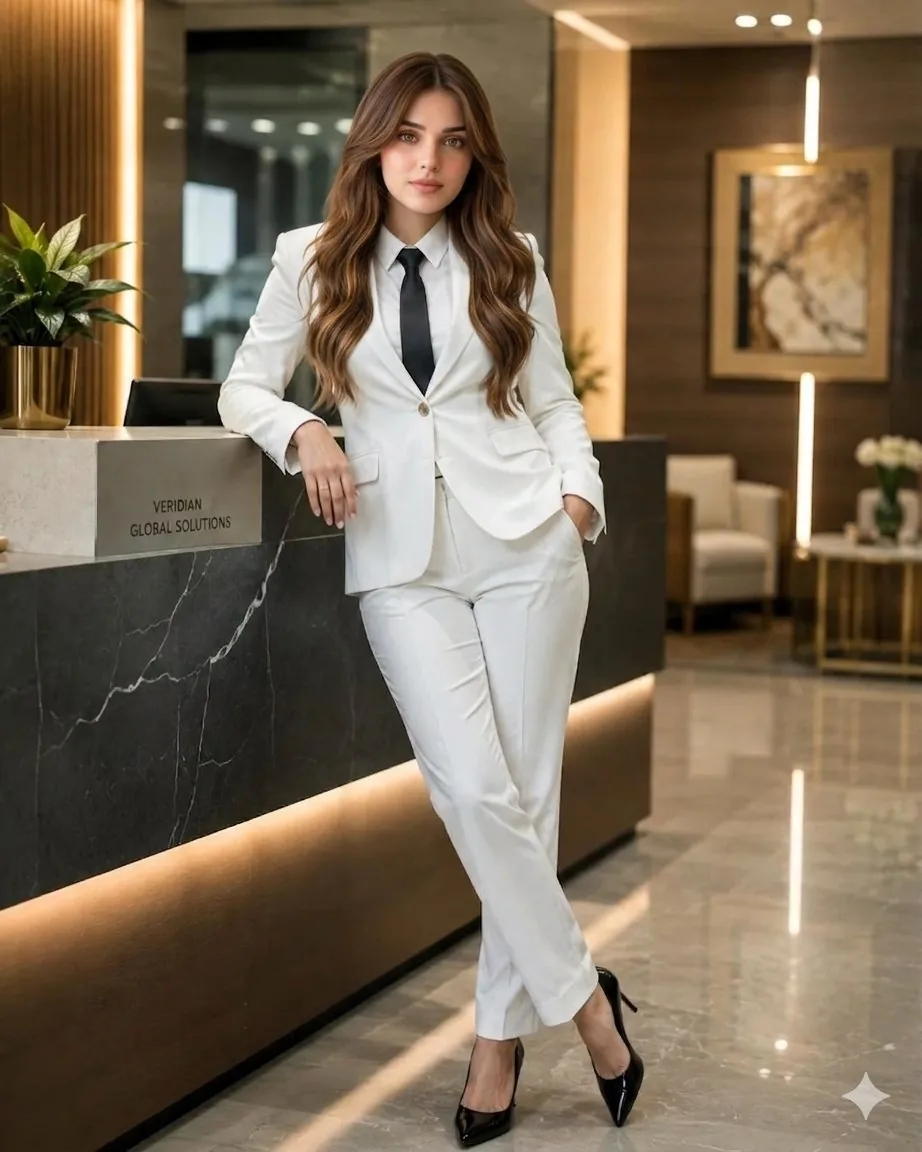 Indian Businesswoman Luxury Office Portrait reference