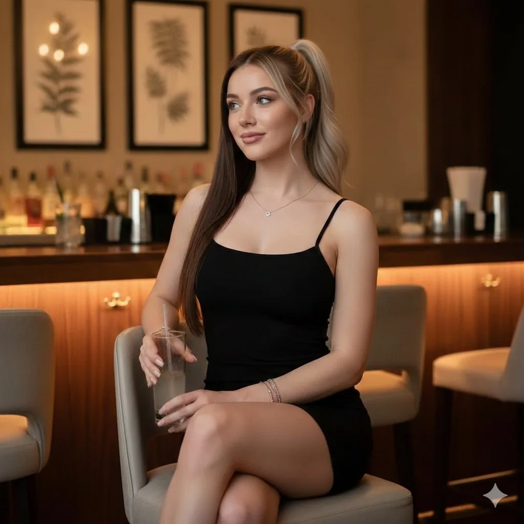 Ultra-Realistic Bar Lounge Editorial Portrait - Nano Banana Pro AI Prompt for Social Media Post reference