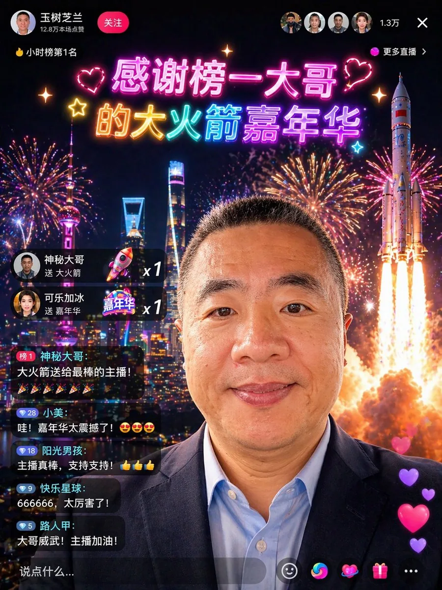 Chinese Livestream Rocket Gala Edit reference