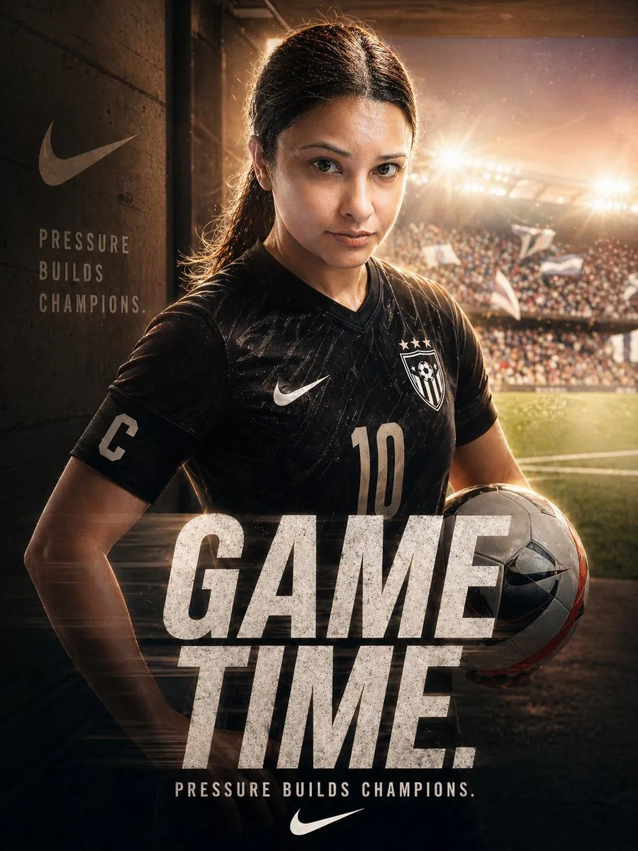 Soccer-Themed Motivational Poster reference