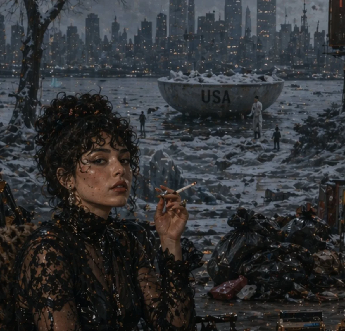 Dystopian Woman by Frozen Waterfront reference