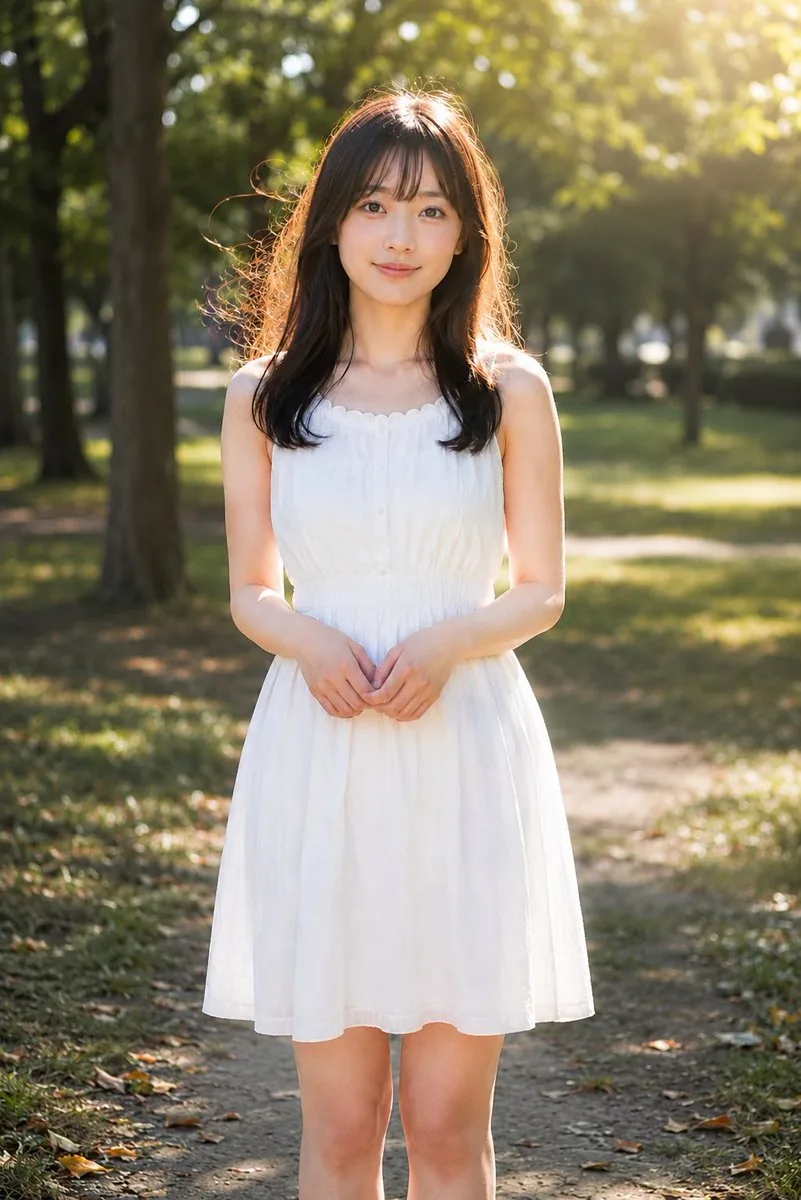 Golden Hour Backlit Park Portrait reference