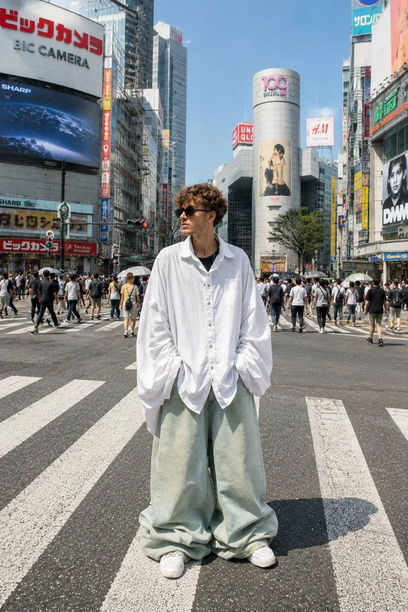 Tokyo Shibuya Streetwear Portrait reference