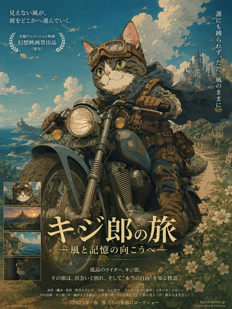 Kijiro Cat Rider Movie Poster reference