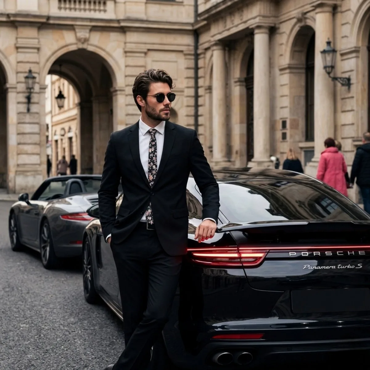 Luxury Porsche Panamera Lifestyle Photography - Nano Banana Pro AI Prompt for Product Marketing reference