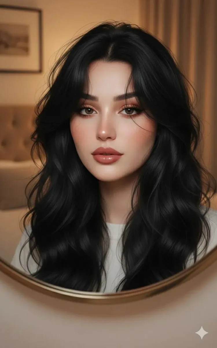 Ultra-Realistic Portrait through a Round Mirror reference