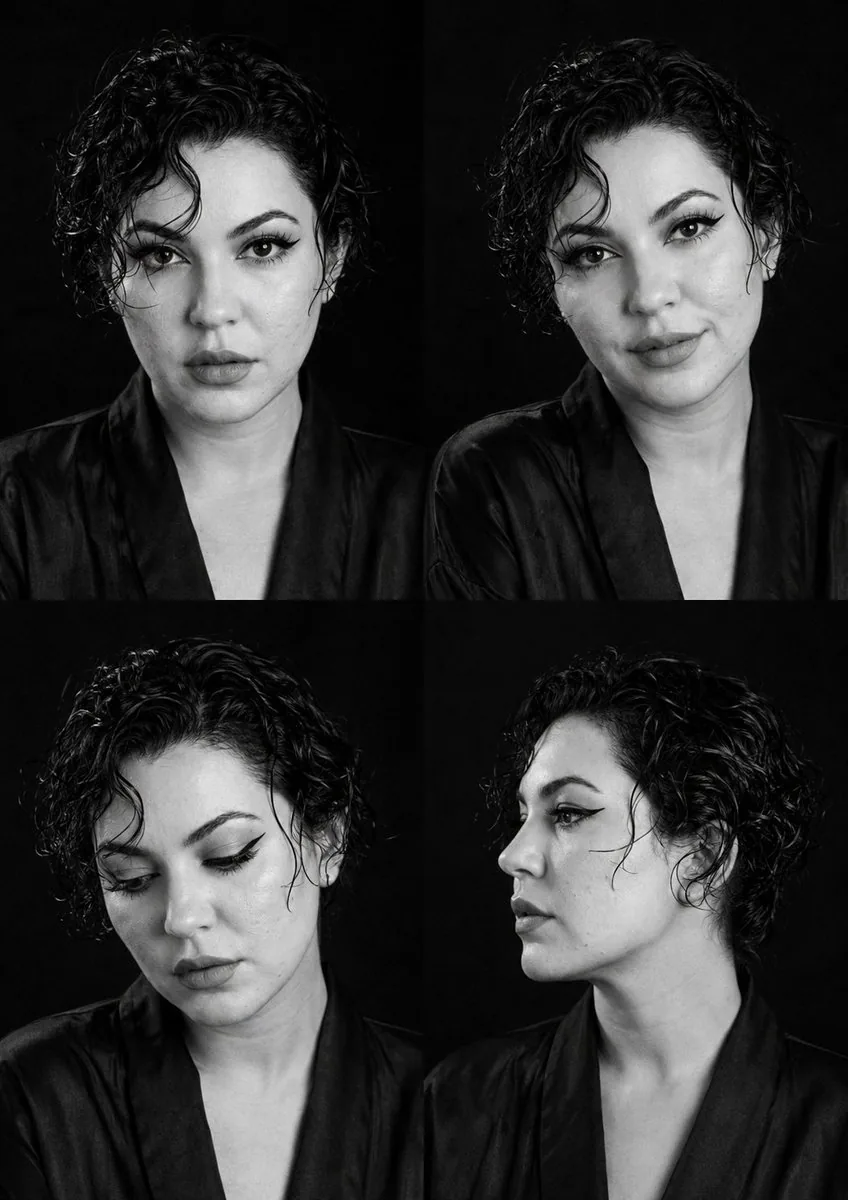 B&W Fashion Casting Contact Sheet reference