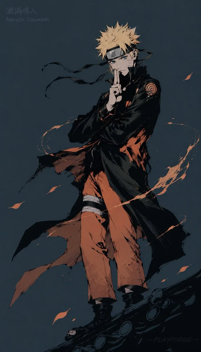 Gritty Naruto Poster Illustration reference