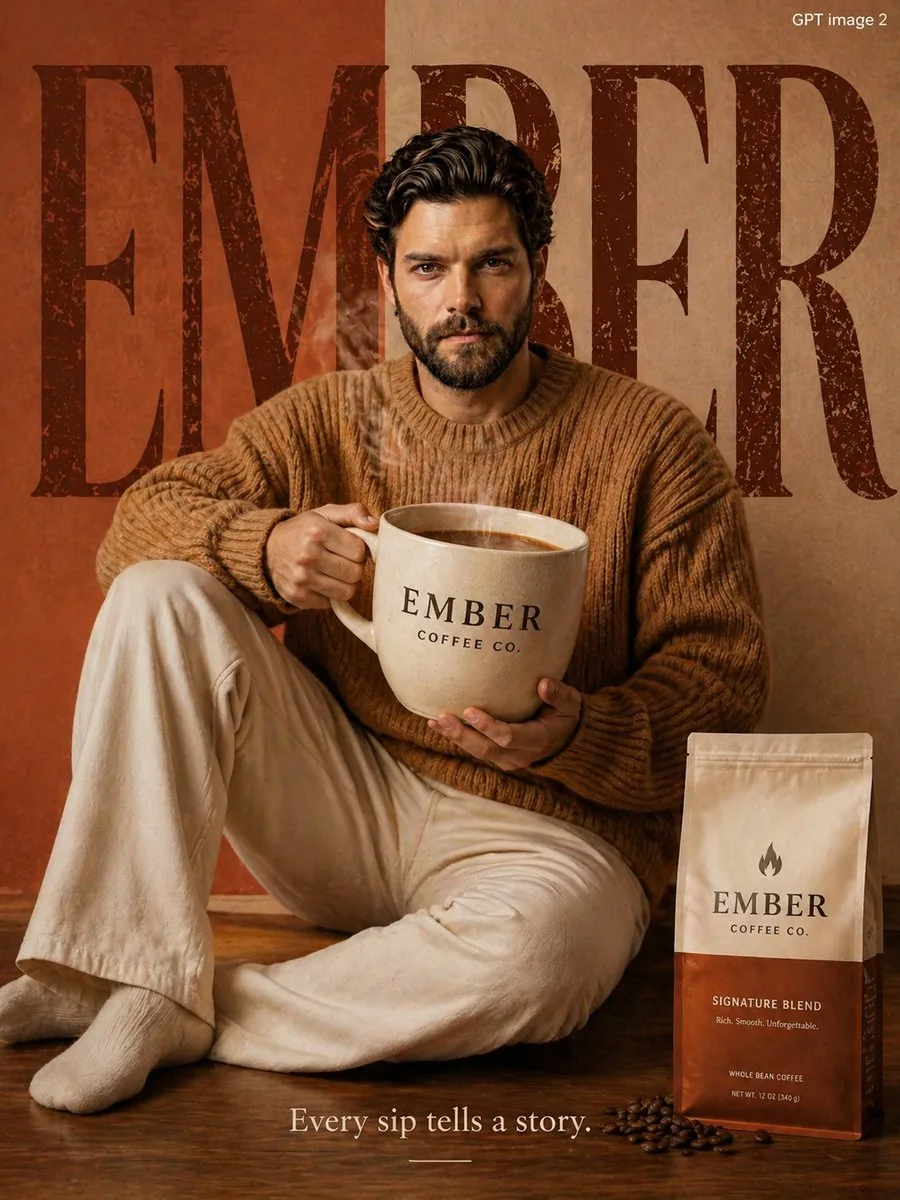 Premium Coffee Brand Advertisement reference