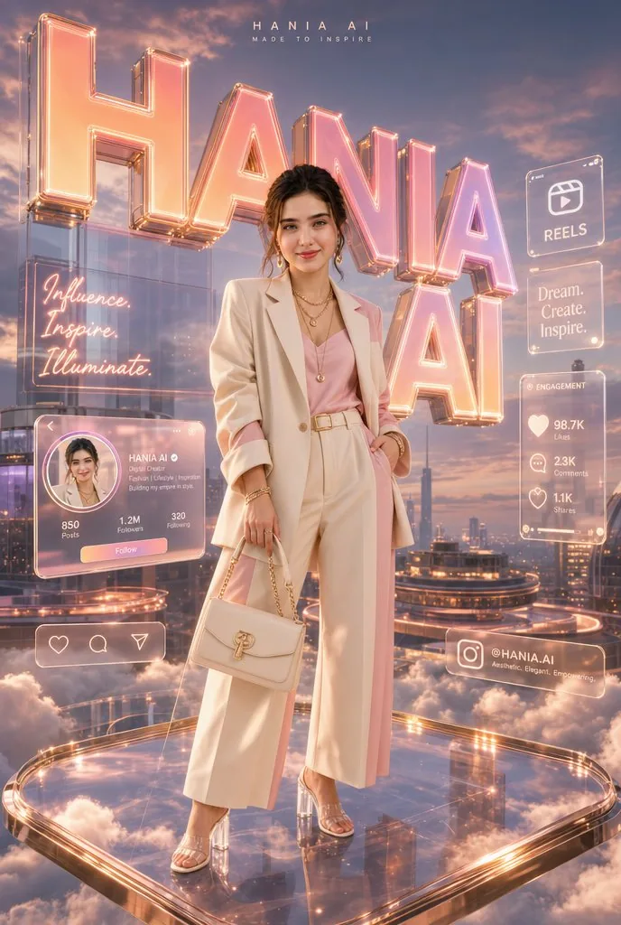 Instagram Luxury Holographic Fashion Poster reference
