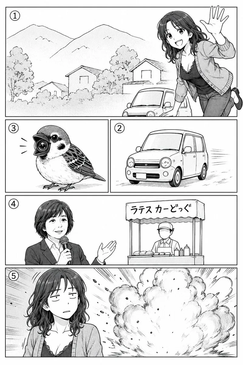 Polished Manga Page From Rough Storyboard reference