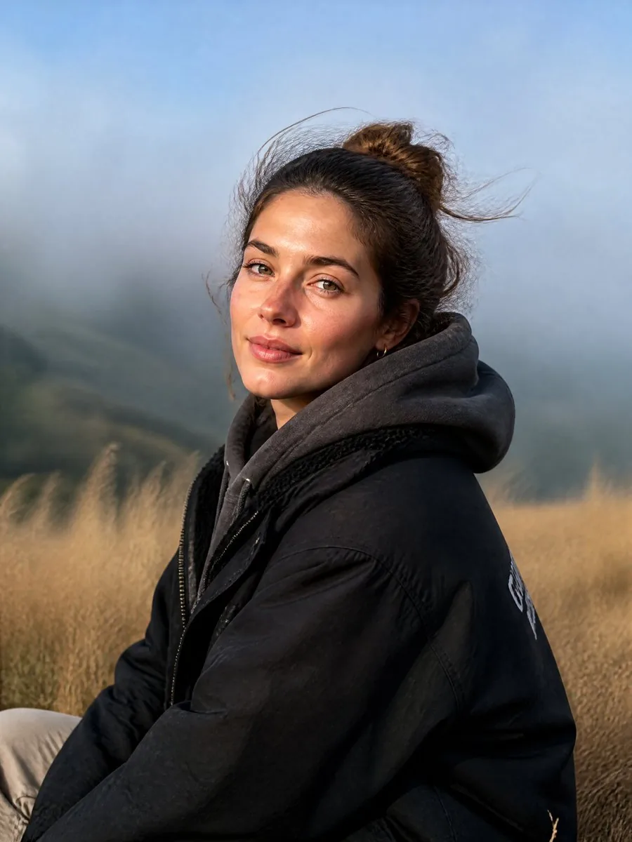 Misty Mountain Ridge Portrait - Nano Banana Pro AI Prompt for Profile / Avatar reference