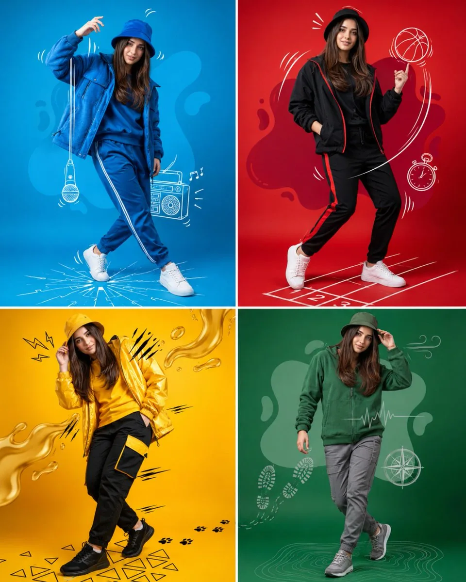 Fashion Color Theme Advertising Grid reference
