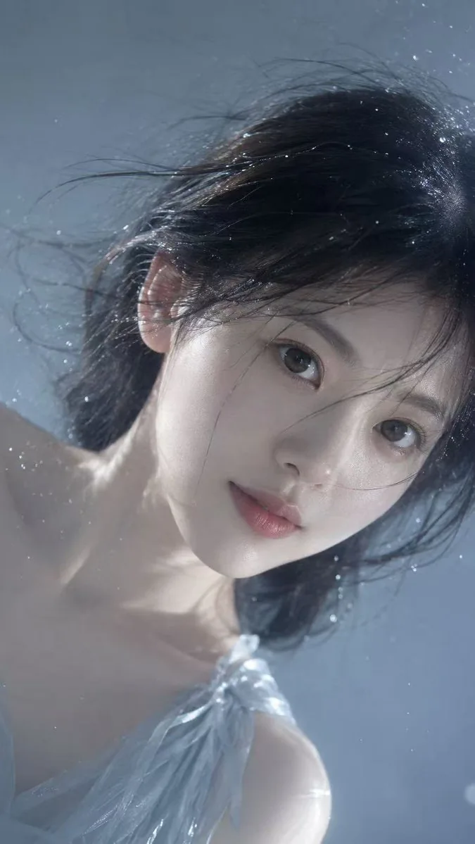 Underwater Dreamy Close-up Portrait reference