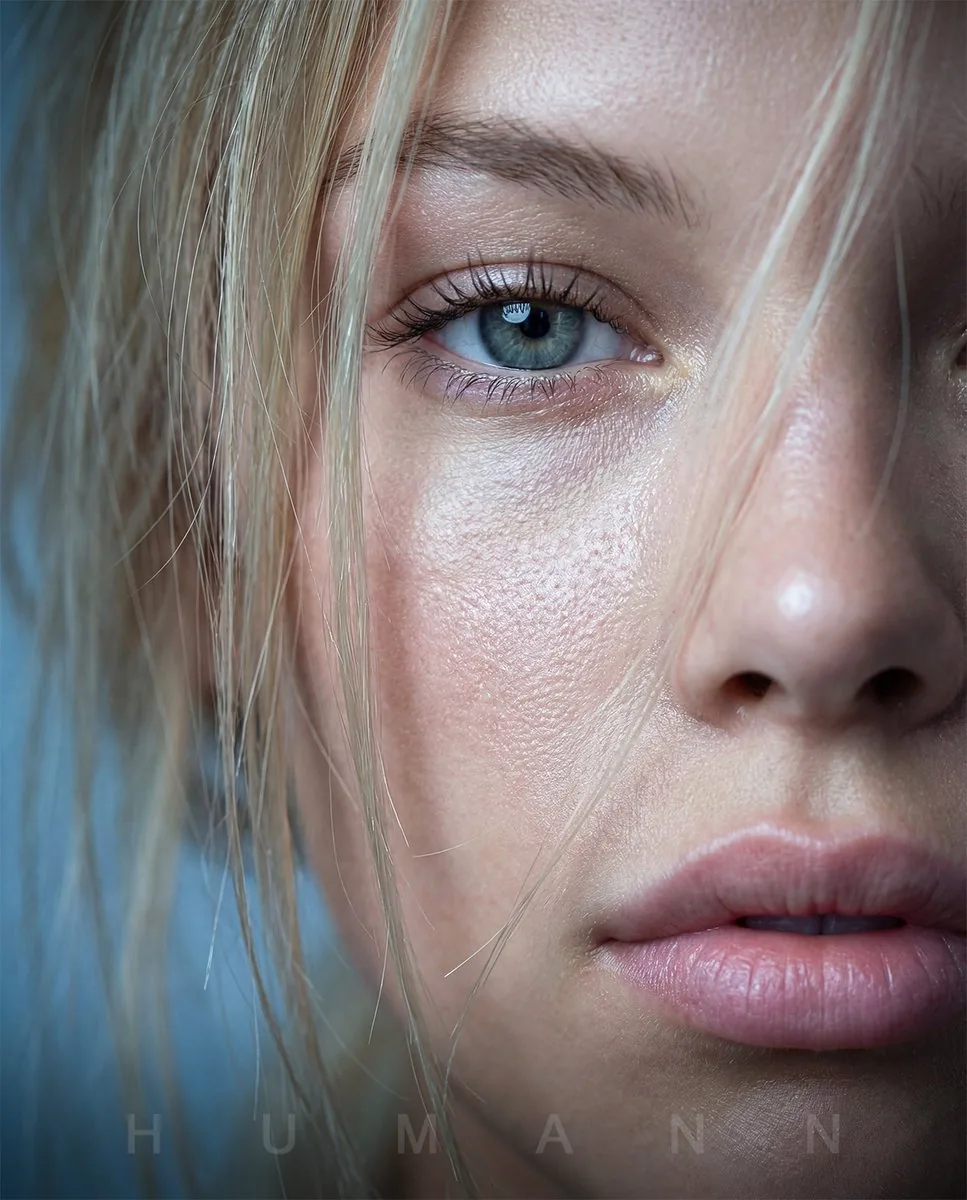 Extreme Macro Portrait with Hyper-realistic Skin Texture - Nano Banana Pro AI Prompt for Social Media Post reference