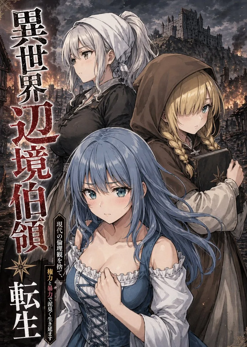 Dark Fantasy Isekai Novel Cover reference