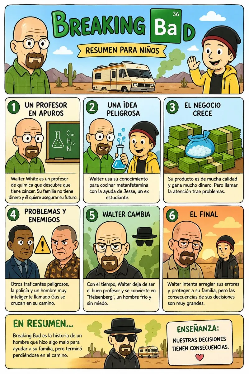 Kids' Breaking Bad Summary Poster reference