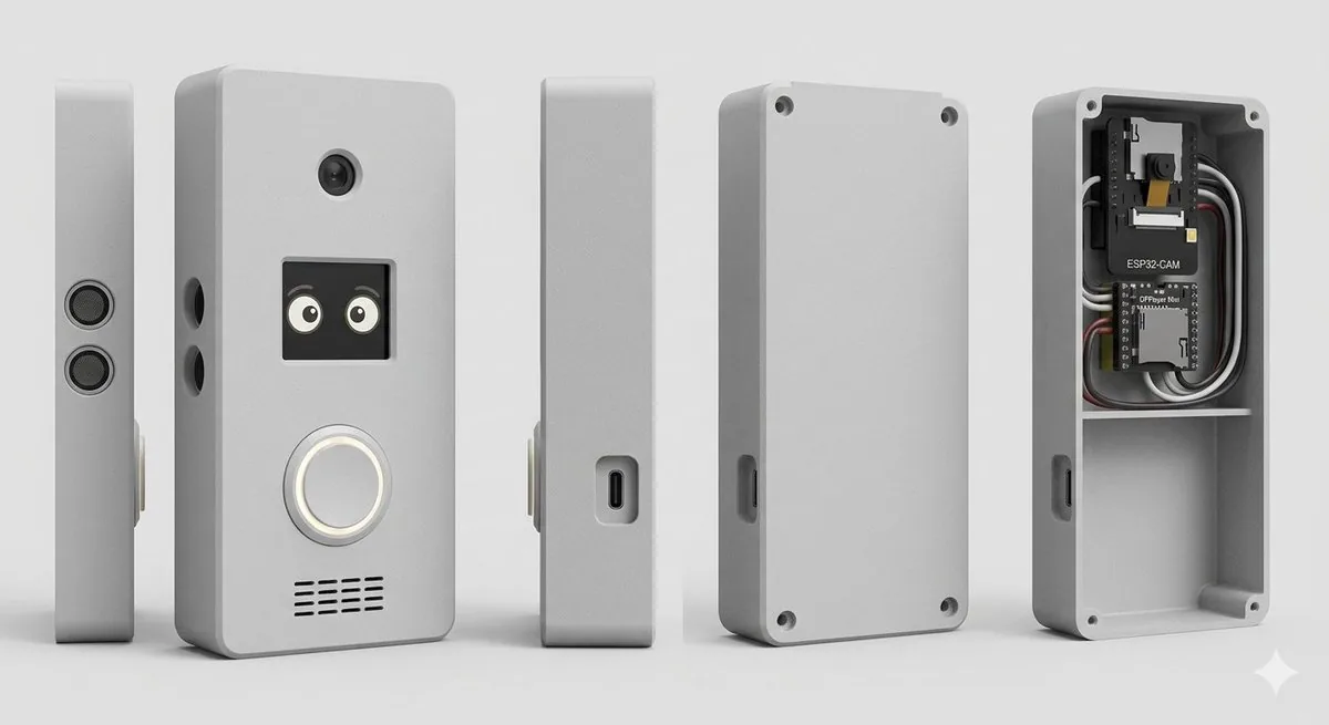 Smart Doorbell Enclosure Product Render reference