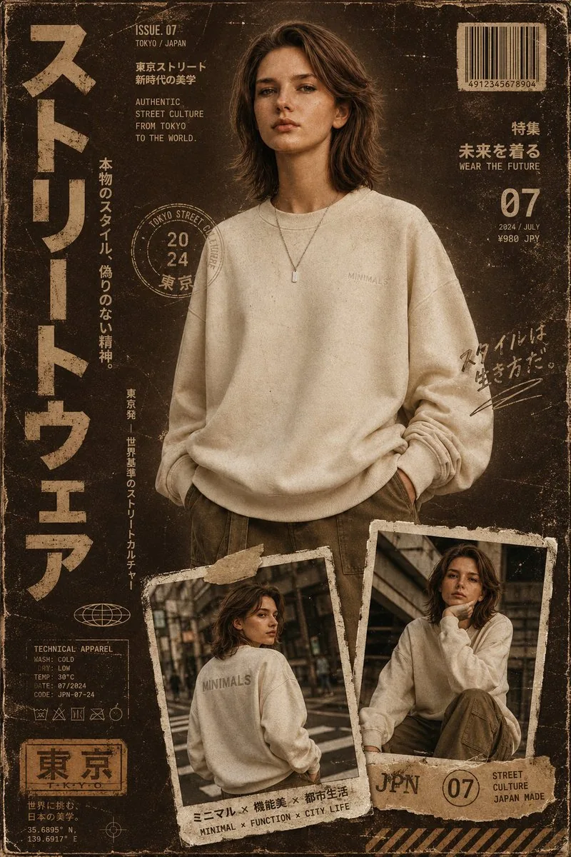 Streetwear Magazine Layout Template reference