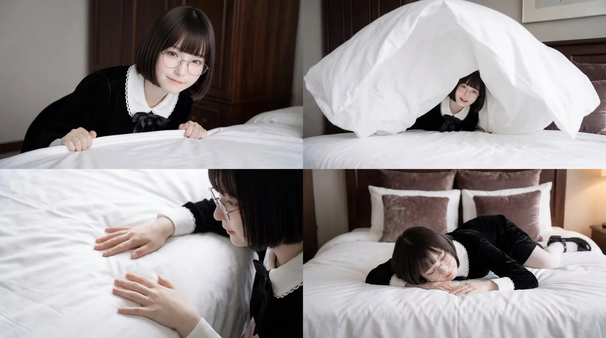 Cinematic Bed Making Scene Prompt reference