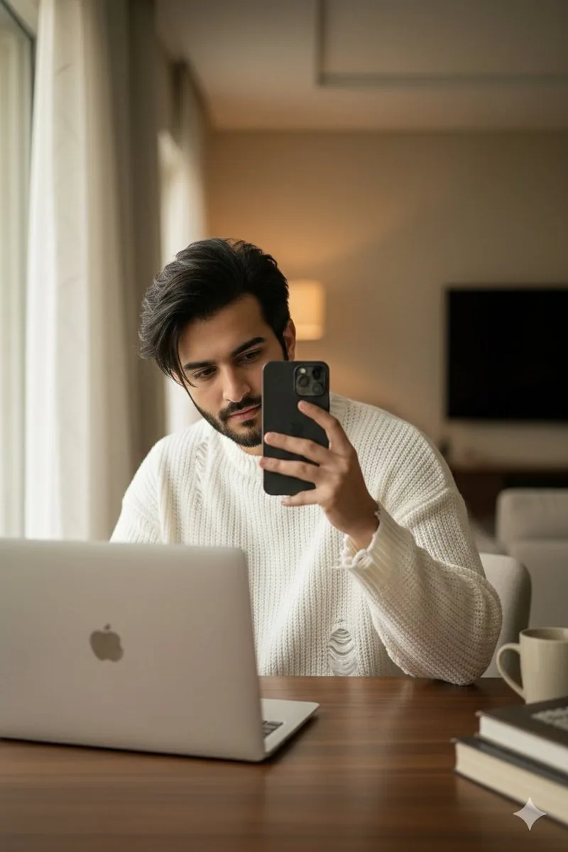 Structured Candid Indoor Portrait Prompt - Nano Banana Pro AI Prompt for Profile / Avatar reference