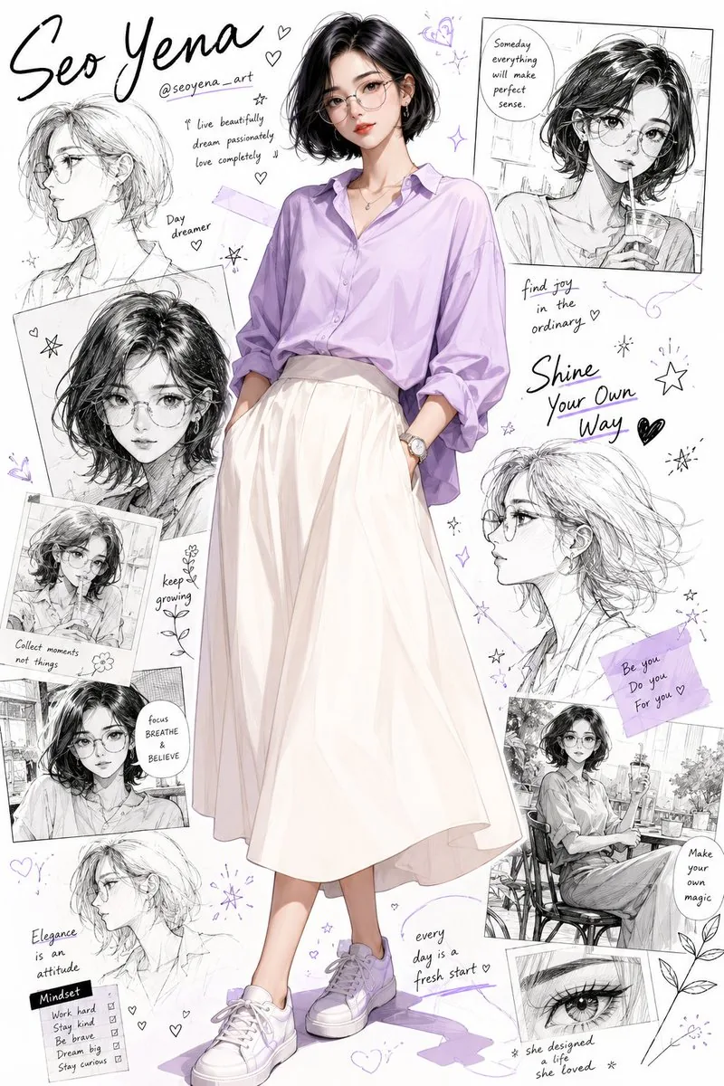 Anime Inspired Korean Fashion Portrait reference