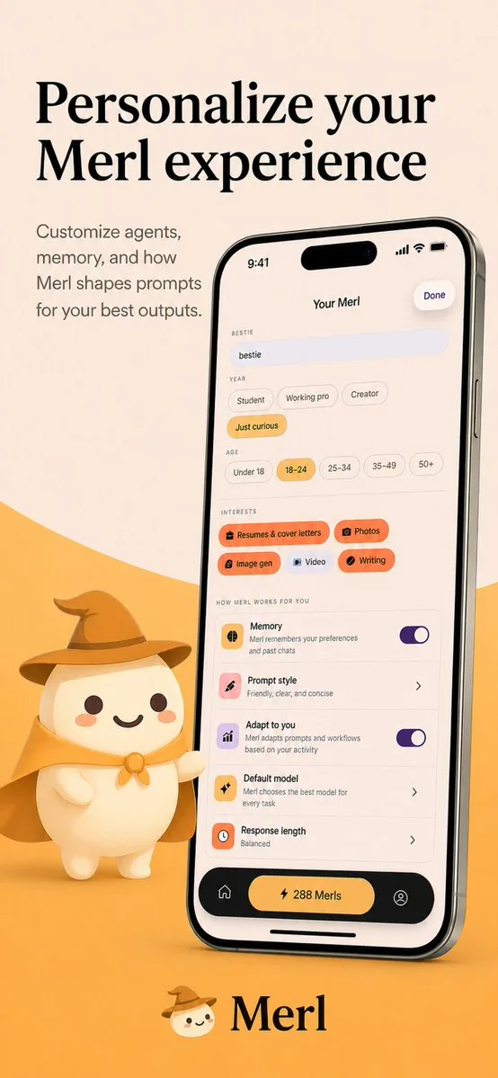 Merl iOS Personalization Screenshot reference