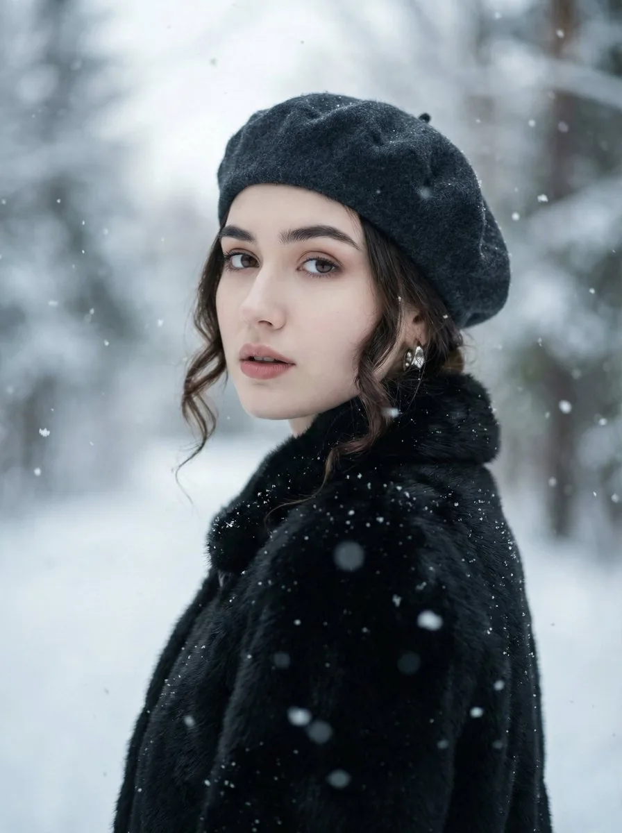 Filmic Winter Portrait Prompt with Face Preservation - Nano Banana Pro AI Prompt for Profile / Avatar reference