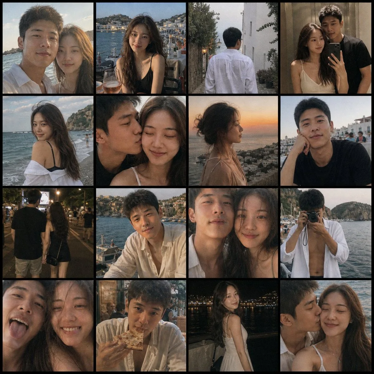 Romantic Couple Travel Album Grid reference