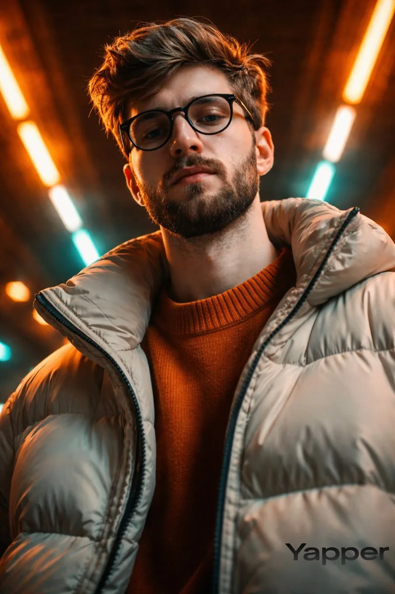 Cinematic Fashion Portrait in Neon Light reference