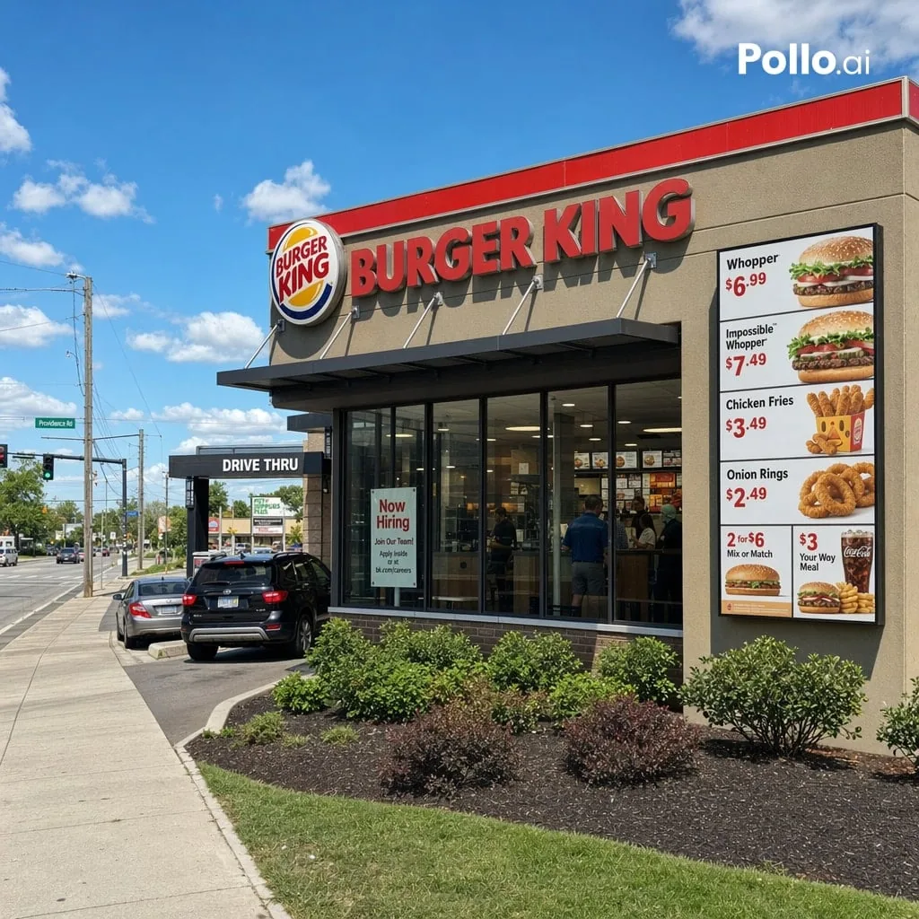 Photorealistic Fast Food Storefront reference