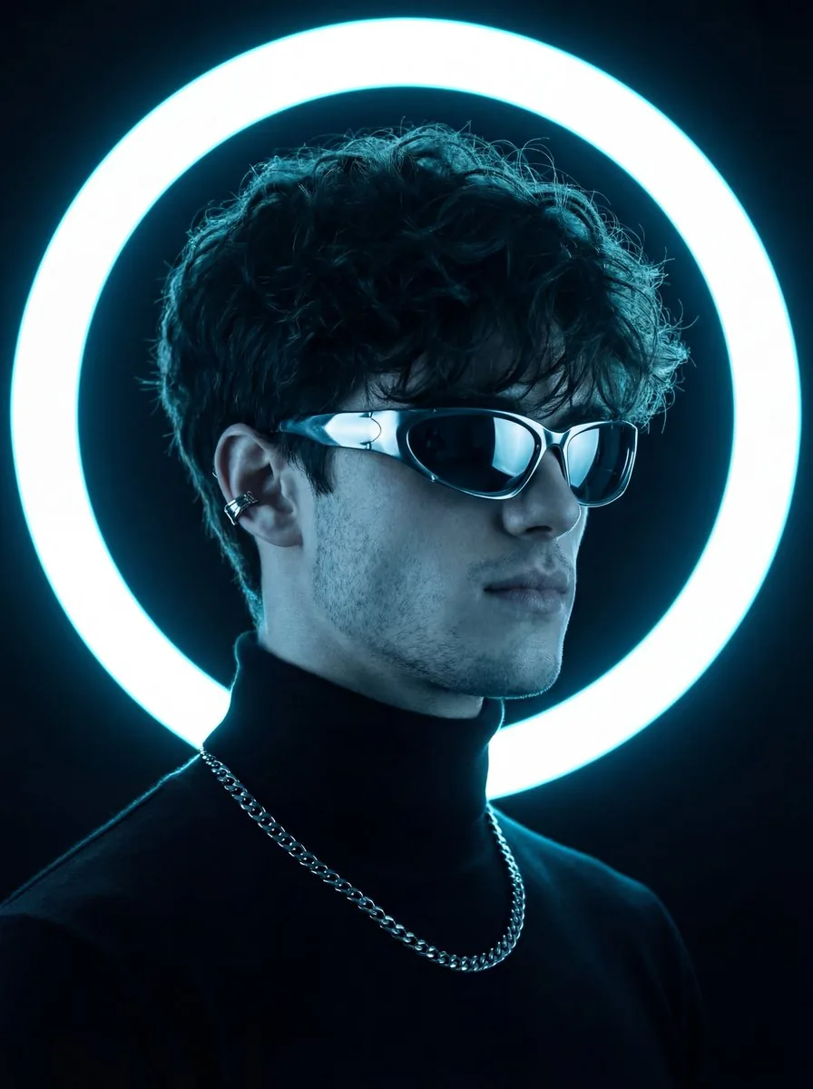 Futuristic Neon Portrait Prompt reference