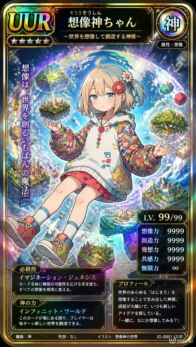 Ultra Rare Imagination God TCG Card reference