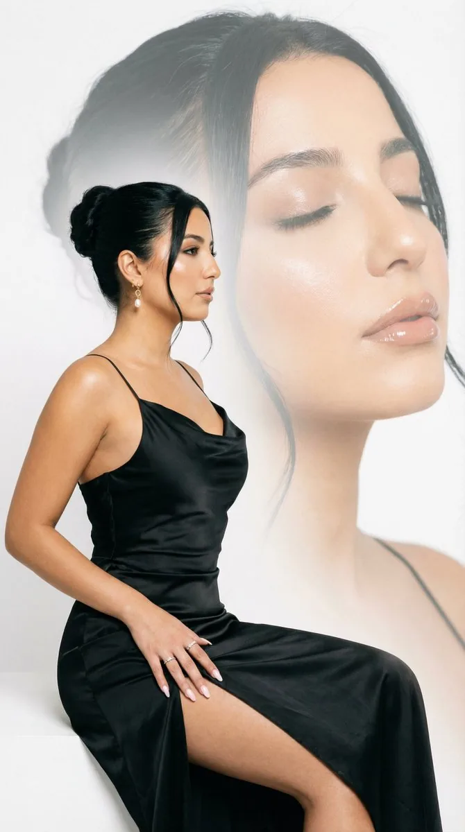 High-Fashion Double Exposure Editorial Portrait - Nano Banana Pro AI Prompt for Social Media Post reference