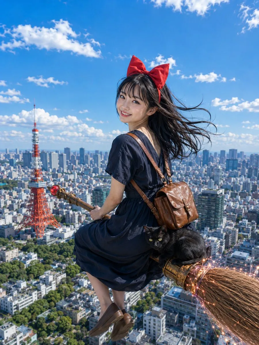 Tokyo Tower Witch Sky Selfie reference