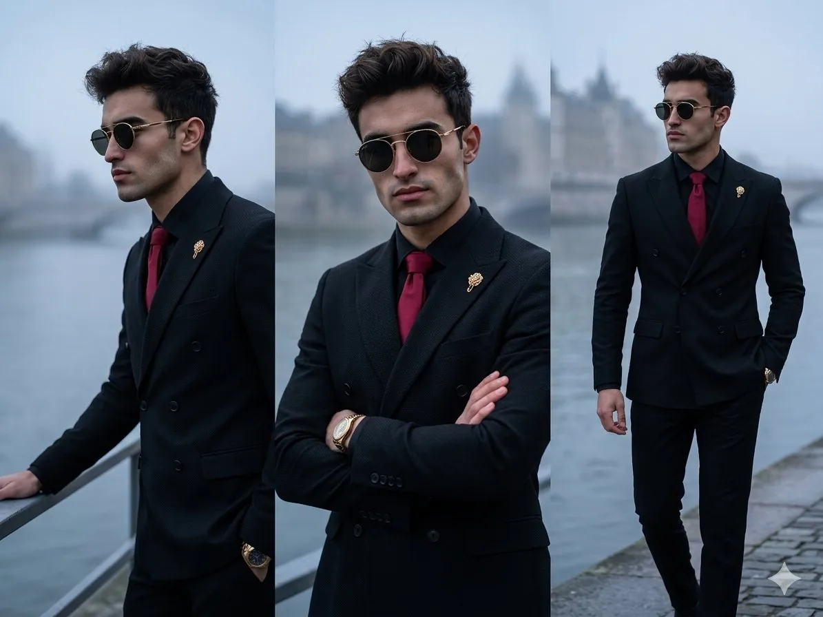 Vertical Panel Menswear Editorial reference