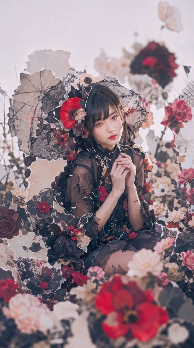 Gothic Floral Garden Portrait reference