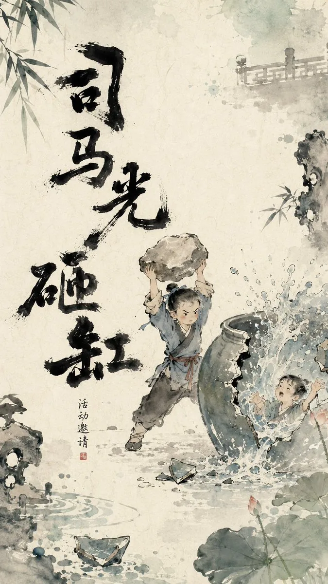 Chinese Ink Animation Poster Style reference