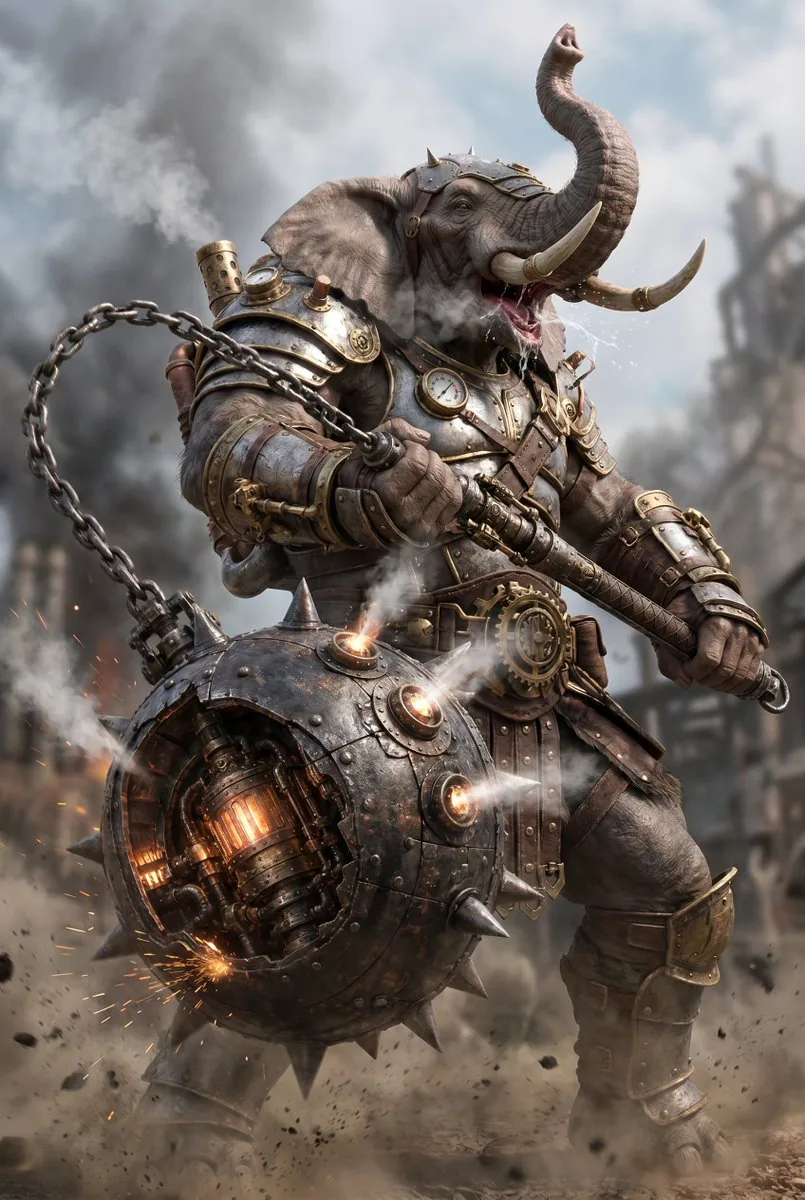 Steampunk Elephant Warrior reference