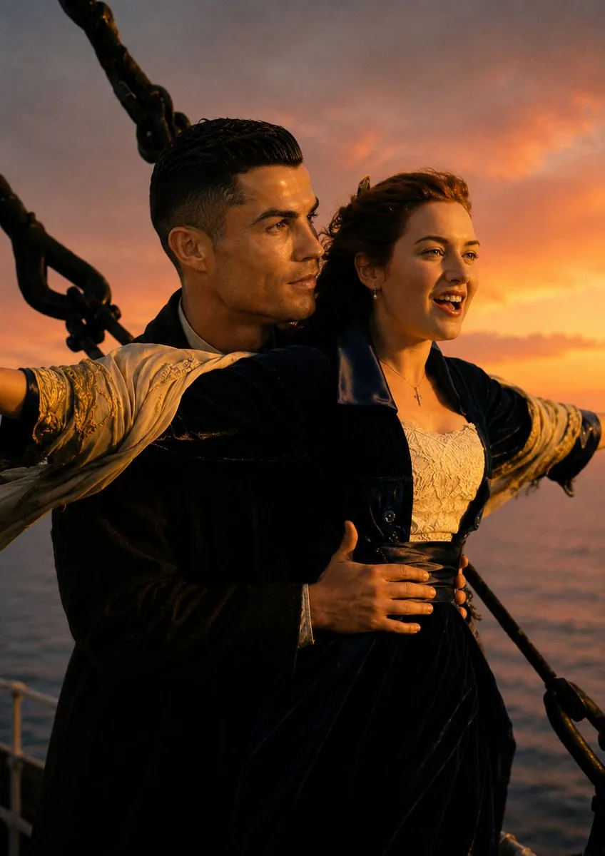 Censored Titanic Sunset Romance reference
